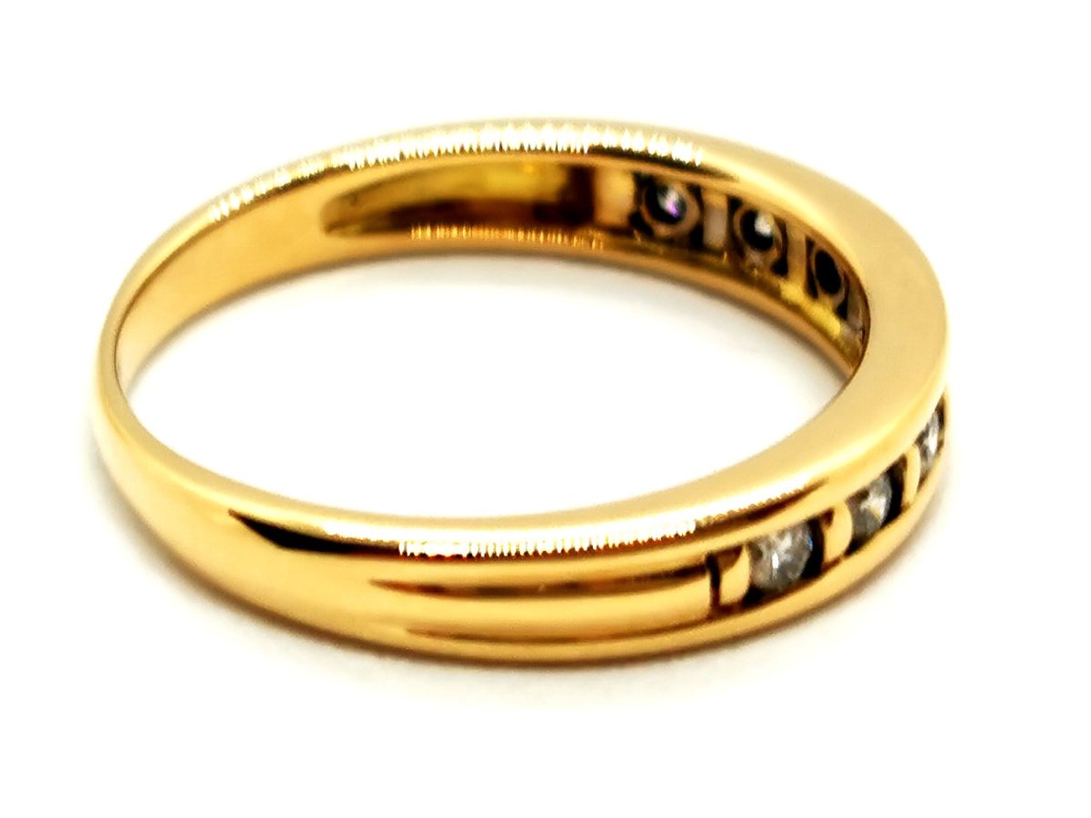 Bague Demi alliance Or jaune Diamant - Castafiore