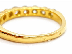 Bague Demi alliance Or jaune Diamant - Castafiore