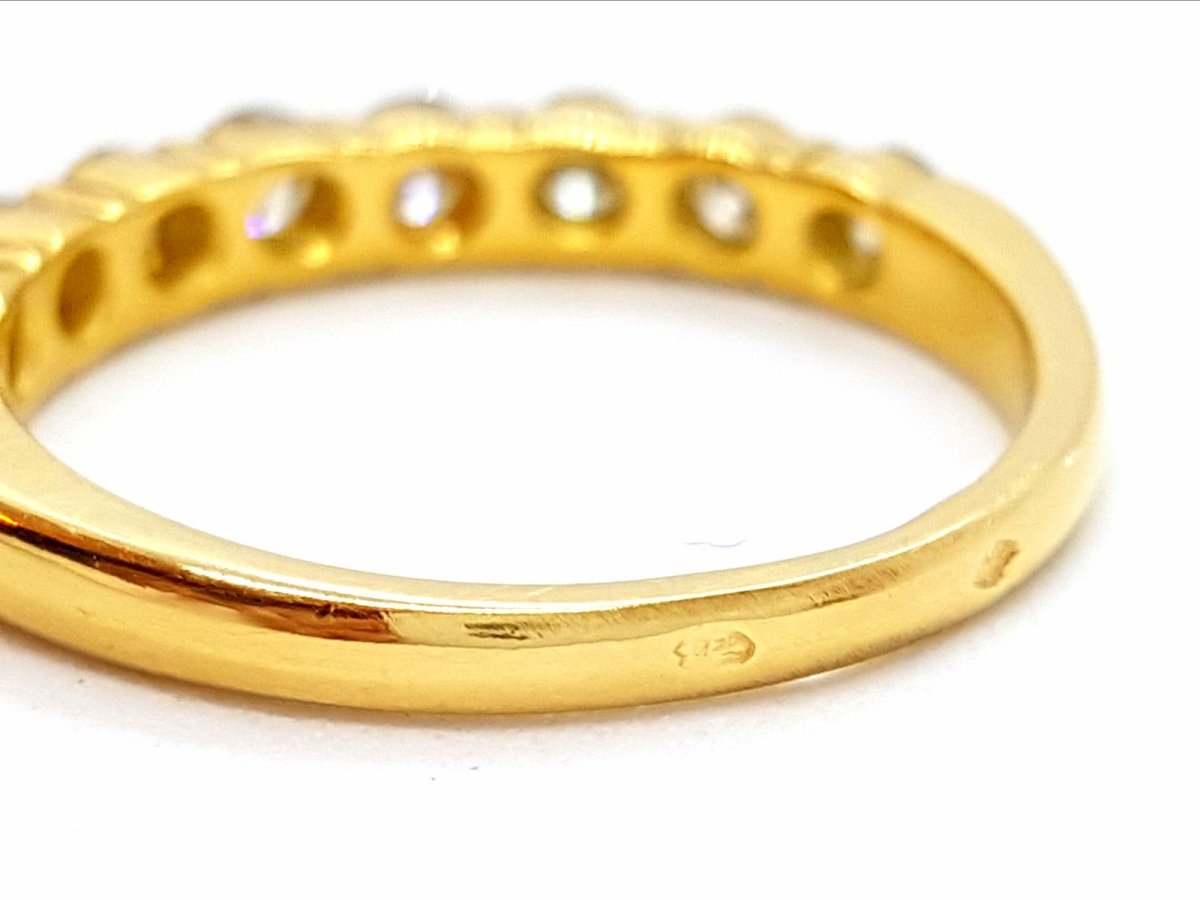 Bague Demi alliance Or jaune Diamant - Castafiore