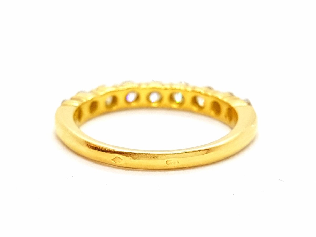 Bague Demi alliance Or jaune Diamant - Castafiore