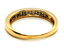 Bague Demi alliance Or jaune Diamant - Castafiore