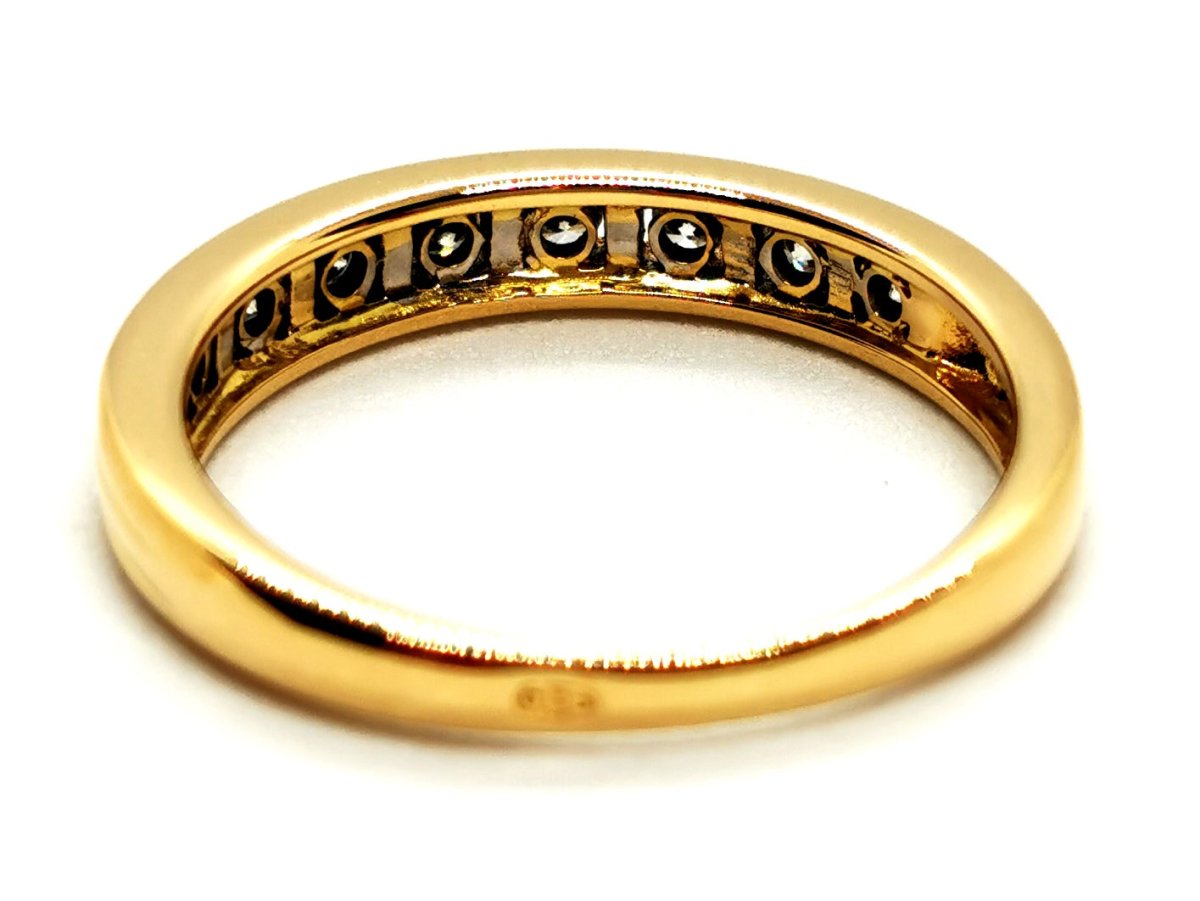 Bague Demi alliance Or jaune Diamant - Castafiore