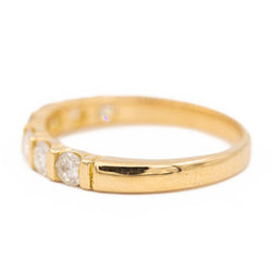 Bague demi alliance Or jaune Diamant - Castafiore