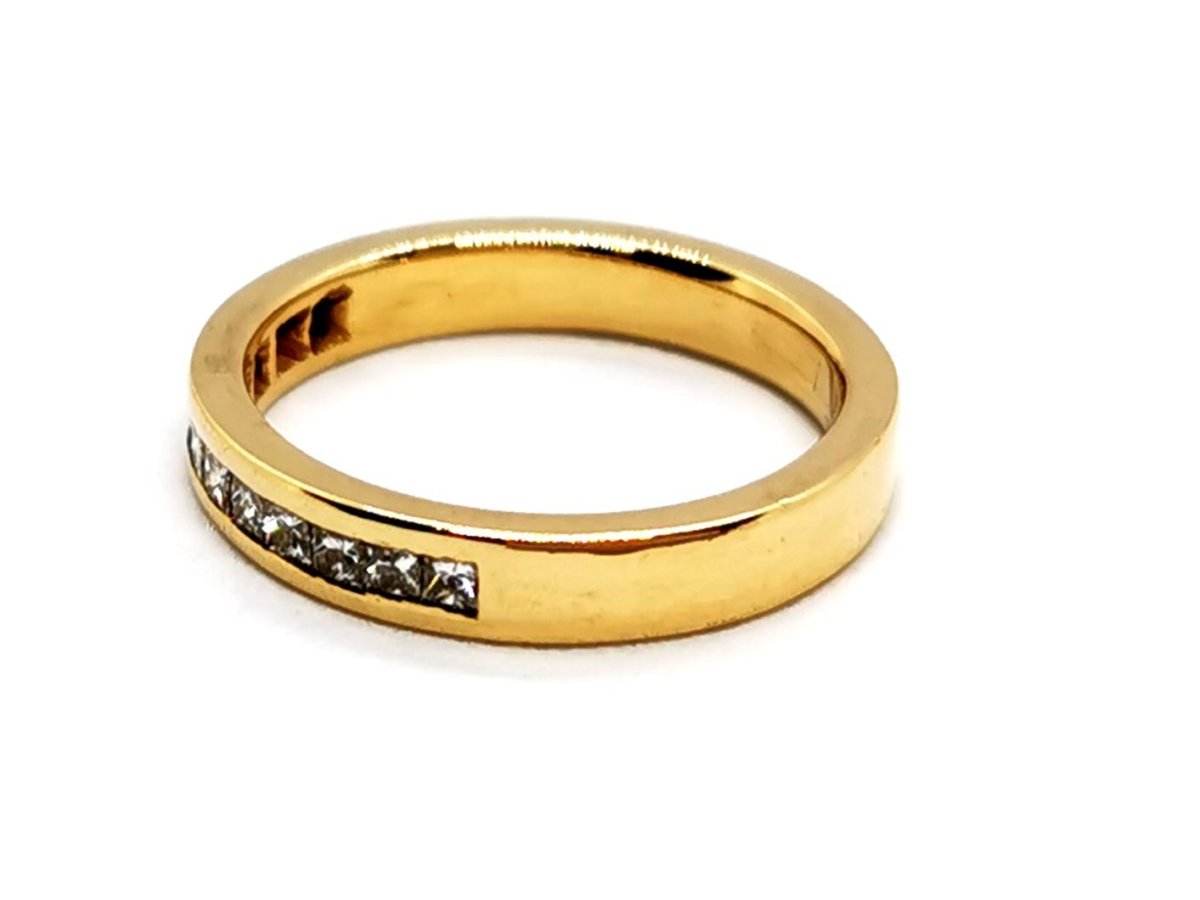 Bague Demi alliance Or jaune Diamant - Castafiore