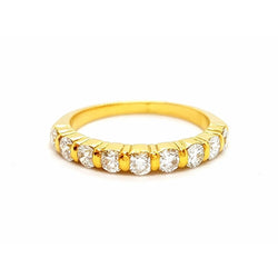 Bague Demi alliance Or jaune Diamant - Castafiore