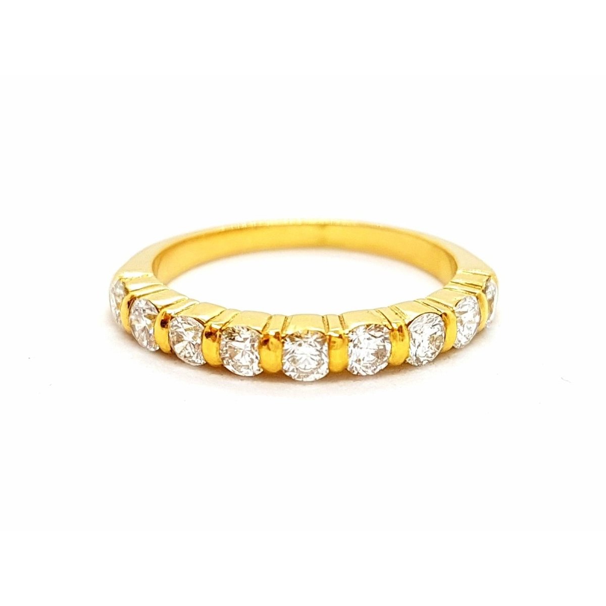 Bague Demi alliance Or jaune Diamant - Castafiore