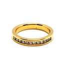 Bague Demi alliance Or jaune Diamant - Castafiore