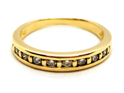 Bague Demi alliance Or jaune Diamant - Castafiore