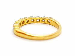 Bague Demi alliance Or jaune Diamant - Castafiore
