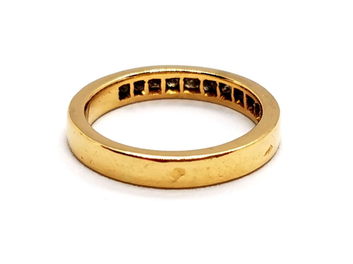 Bague Demi alliance Or jaune Diamant - Castafiore