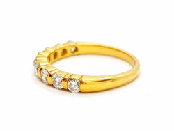 Bague Demi alliance Or jaune Diamant - Castafiore