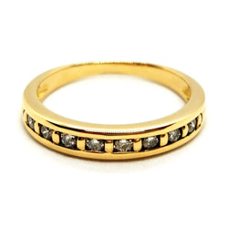 Bague Demi alliance Or jaune Diamant - Castafiore