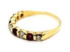 Bague Demi alliance Or jaune Rubis - Castafiore