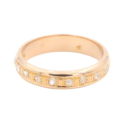 Bague Demi alliance Or rose Diamant - Castafiore