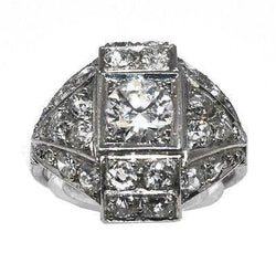 Bague des années 30 Art déco en platine - Castafiore