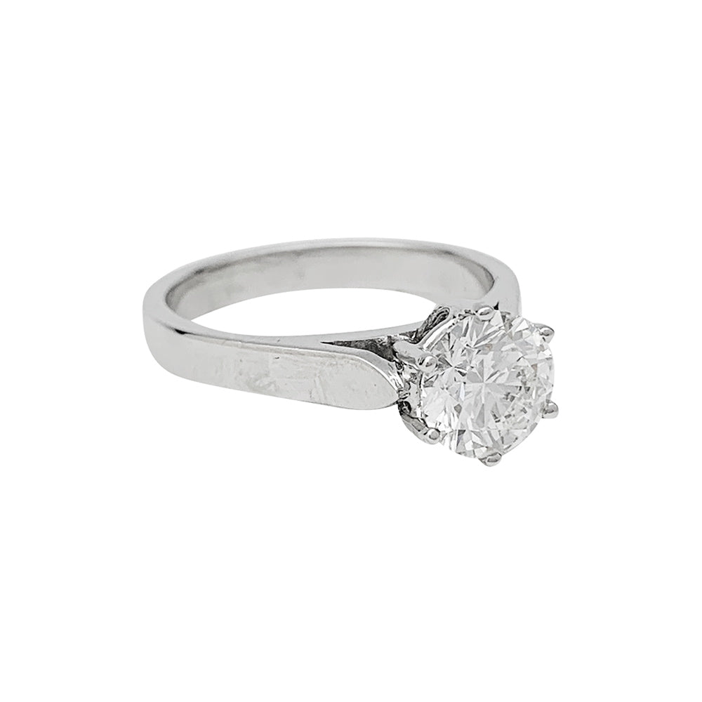 Bague diamant 1,59 carat, or blanc - Castafiore