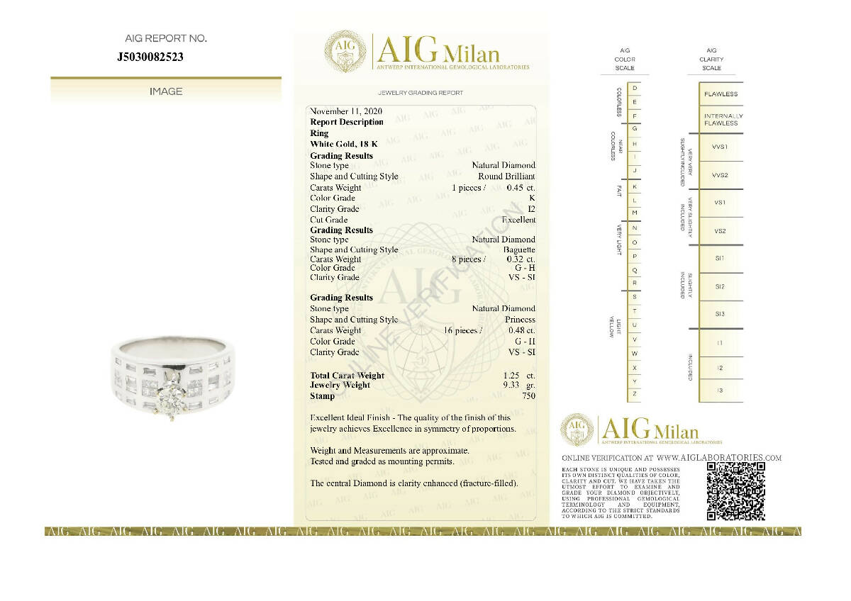Bague diamant en or blanc 18 carats - Castafiore