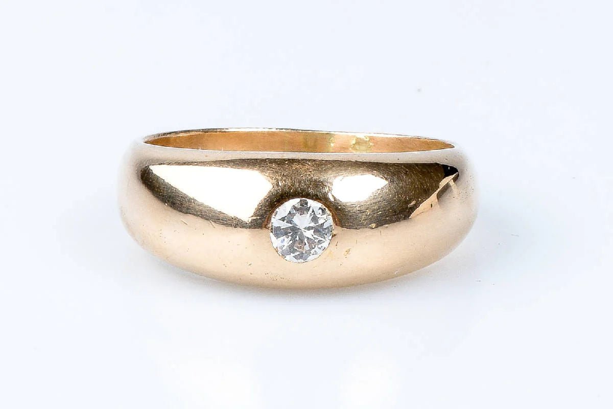 Bague diamant en or jaune 18 carats - Castafiore