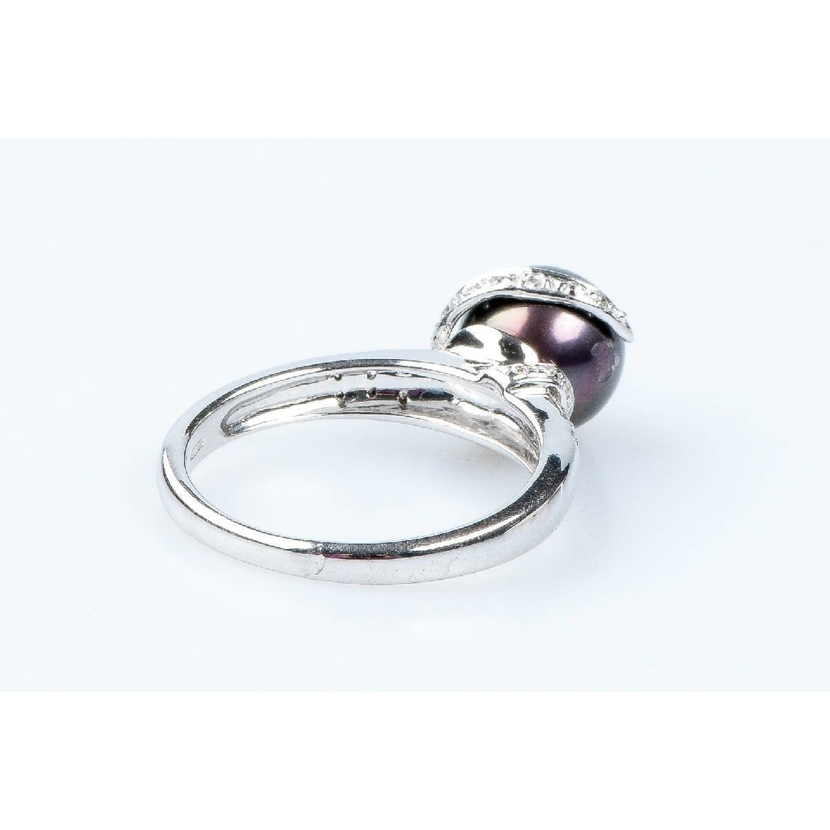 Bague diamant perle de Tahiti en or blanc 18 carats - Castafiore