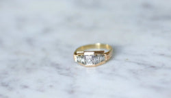 Bague diamants Art Déco bandeau - Castafiore