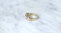 Bague diamants Art Déco bandeau - Castafiore