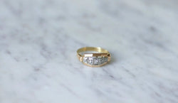 Bague diamants Art Déco bandeau - Castafiore