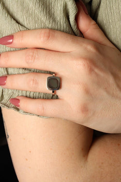 Bague DINH VAN "Impression" en or blanc et nacre - Castafiore