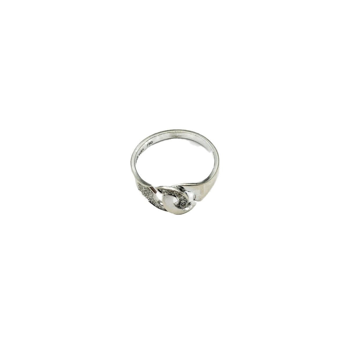 Bague DINH VAN "Menottes R8" en or blanc et diamants - Castafiore