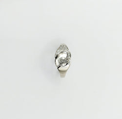 Bague DINH VAN "Menottes R8" en or blanc et diamants - Castafiore