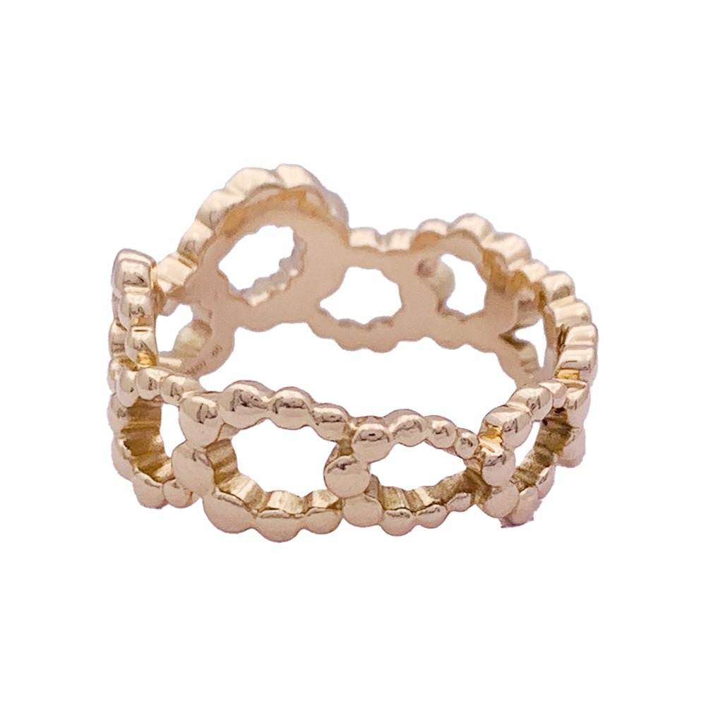 Bague DIOR "Archi Dior" "Milieu du siècle" en or rose et diamants - Castafiore