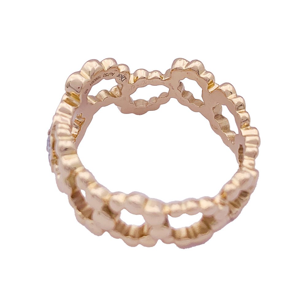 Bague DIOR "Archi Dior" "Milieu du siècle" en or rose et diamants - Castafiore