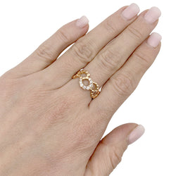 Bague DIOR "Archi Dior" "Milieu du siècle" en or rose et diamants - Castafiore