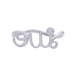 Bague Dior, "Dioramour - Oui", or blanc, diamant - Castafiore
