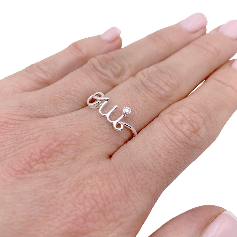 Bague Dior, "Dioramour - Oui", or blanc, diamant - Castafiore