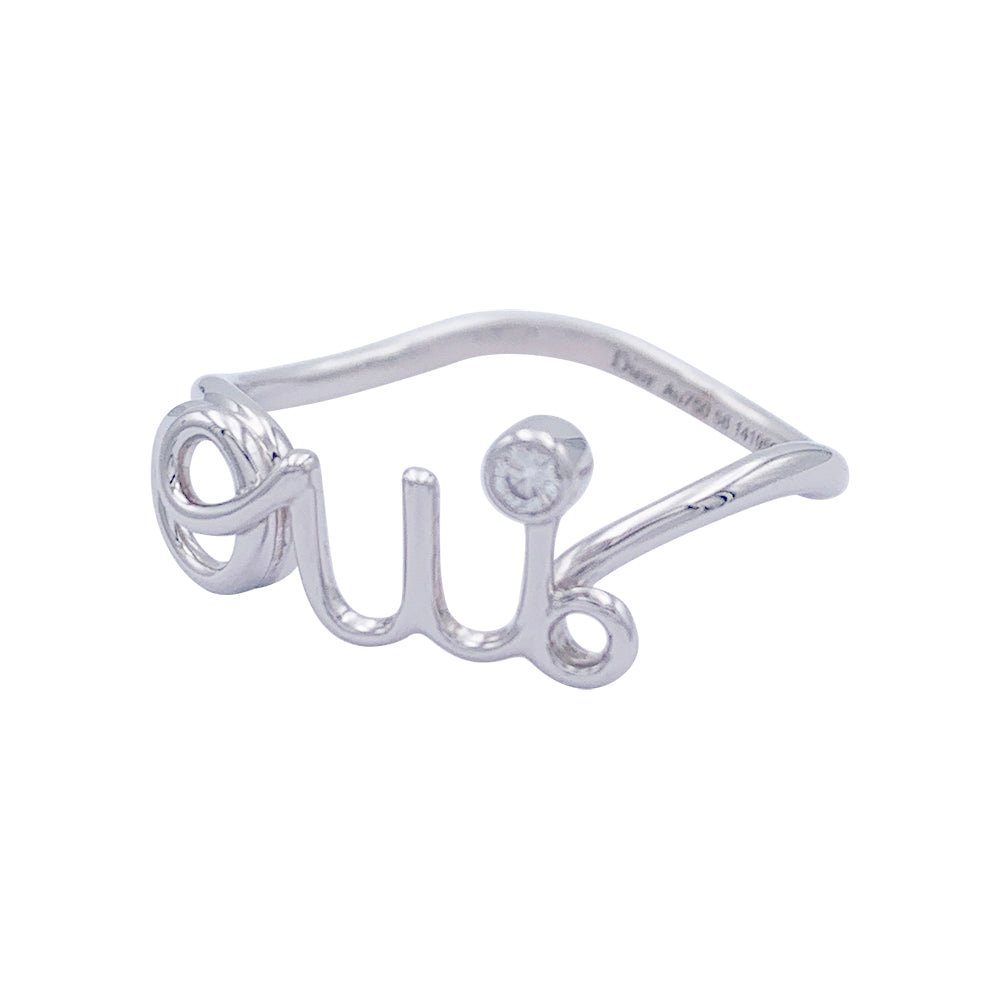 Bague Dior, "Dioramour - Oui", or blanc, diamant - Castafiore