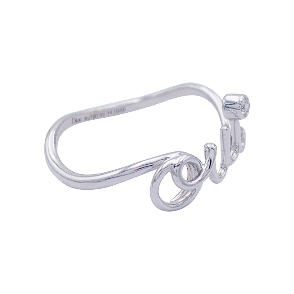 Bague Dior, "Dioramour - Oui", or blanc, diamant - Castafiore