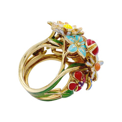 Bague Dior, "Diorette", citrine, laque, or jaune - Castafiore
