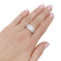 Bague DIOR "Gourmette" en or blanc et diamants - Castafiore