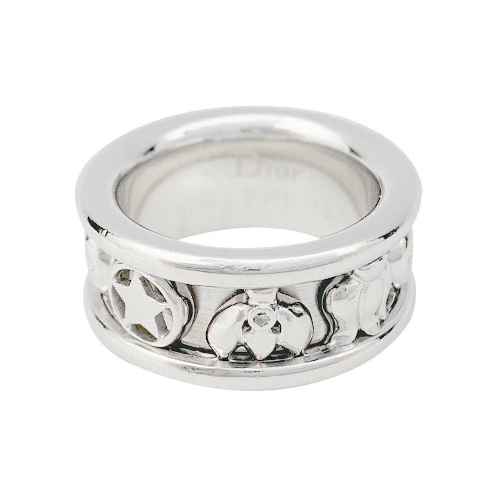 Bague DIOR, "Gri-Gri", or blanc, diamants - Castafiore