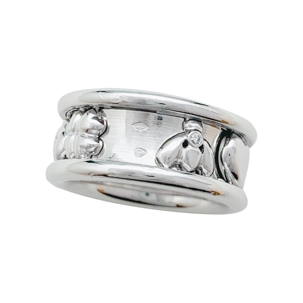 Bague DIOR, "Gri-Gri", or blanc, diamants - Castafiore
