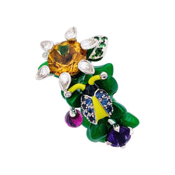 Bague Dior, "Milly Carnivora", laque, diamants, pierres de couleur. - Castafiore