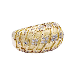 Bague DIOR "Poulette" en or jaune et diamants - Castafiore