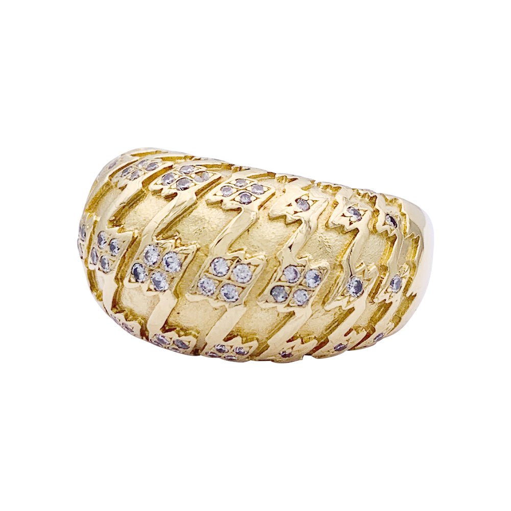 Bague DIOR "Poulette" en or jaune et diamants - Castafiore