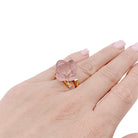 Bague Dior, "Pré Catelan", or rose, quartz rose, diamant. - Castafiore