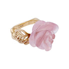 Bague Dior, "Pré Catelan", or rose, quartz rose, diamant. - Castafiore