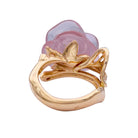 Bague Dior, "Pré Catelan", or rose, quartz rose, diamant. - Castafiore