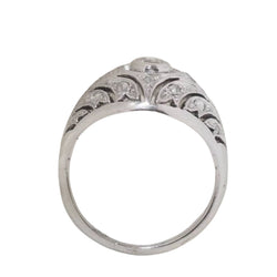 Bague Dôme en or blanc et platine - Castafiore