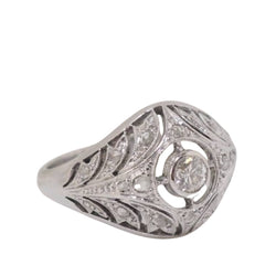 Bague Dôme en or blanc et platine - Castafiore