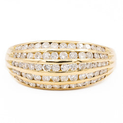 Bague Dôme en or jaune et diamants - Castafiore