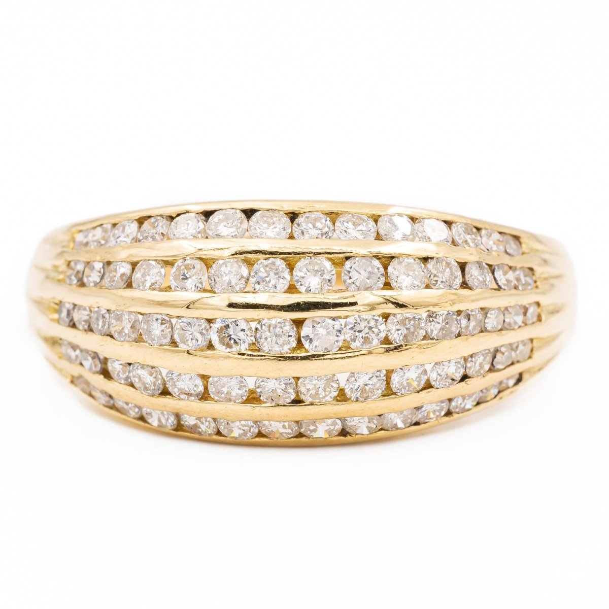 Bague Dôme en or jaune et diamants - Castafiore